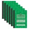 Dual Ruled Composition Book, Green, 1/4 in grid and 3/8 in (wide) 9-3/4" x 7-1/2", 100 Sheets, Pack of 6